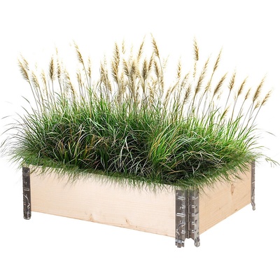 Atmowood Dřevěný vyvýšený záhon s kováním 80 x 60 x 20 cm hnědý
