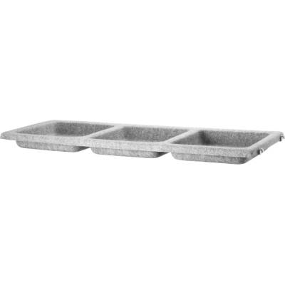 String Police s přihrádkami Bowl Shelf Felt 78 x 30, Grey, FBS7830-72-1