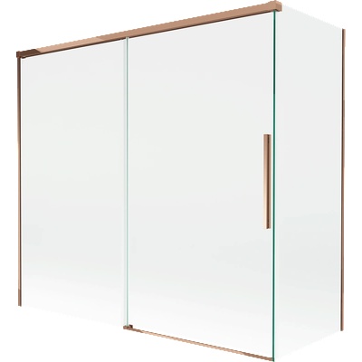 Mexen Rox разтегаем параван за вана с два крила 170 + 75 x 150 см, прозрачно, розово злато - 8C9-170-075-60-00 (8C9-170-075-60-00)