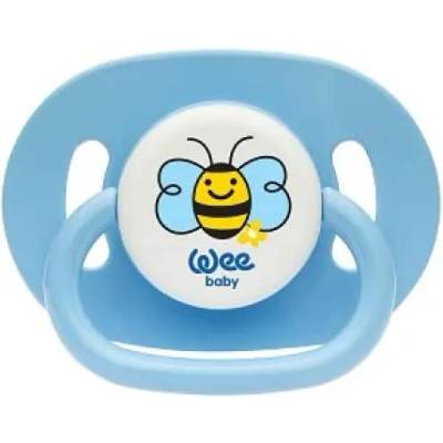 Wee Baby Залъгалка Wee Baby - Opaque Oval, 18+ месеца, синя (831)