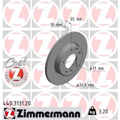 Brzdový kotúč ZIMMERMANN COAT Z 440.3131.20