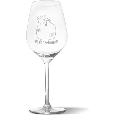 Sablio Pohár na víno Blahoželáme 2 490 ml
