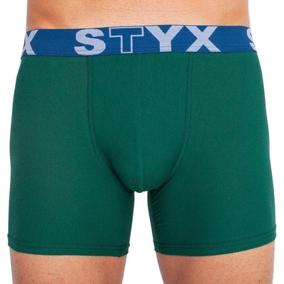 Styx pánske boxerky long športová guma tmavo zelené (U1066)