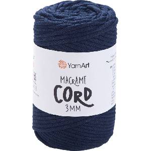 YARNART Macrame Cord 3 mm 85 m 784 Navy Blue юта (Macrame Cord 3 mm 784)