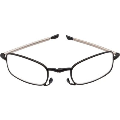 Breitfeld & Schliekert Kovové skládací brýle na čtení s praktickým pouzdrem černá/stříbrná – Zboží Mobilmania