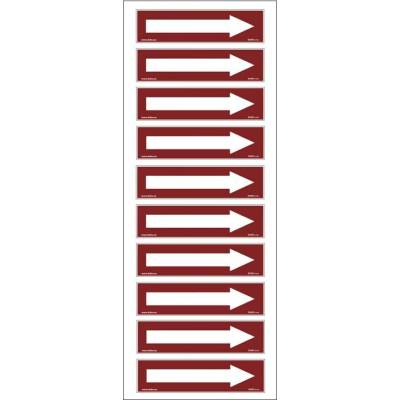 DUKO POTRUBÍ PRO TEKUTINY symbol vpravo Formát: arch 10 ks - 26 x 100 mm