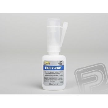 POLY-ZAP 1/2oz střední vteř. lepidlo na plasty 5MB10PT-22 14,1 g