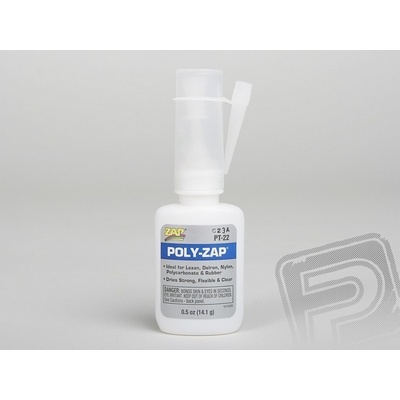 POLY-ZAP 1/2oz střední vteř. lepidlo na plasty 5MB10PT-22 14,1 g