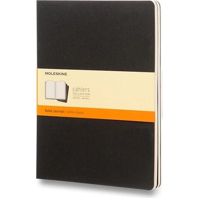 Moleskine Sešity Cahier XL linkované 3 ks černý