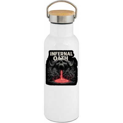 123TRIKO termoska Pekelná přísaha, temný potisk 500 ml