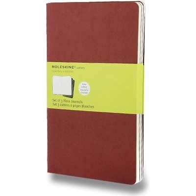 Moleskine Sešity 3 ks červené L čisté