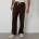 Threadbare Панталони Threadbare Linen Blend Loose Fit Trousers - Chocolate