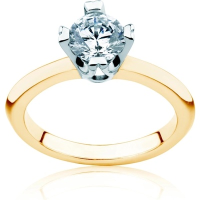 SAVICKI Годежен пръстен Solitaire: два цвята злато. диамант