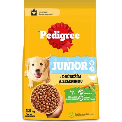 Pedigree M/L Junior drůbeží se zeleninou 12 kg