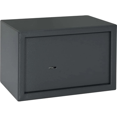 vidaXL Каса с заключване Тъмносив 31 x 20 x 20 см Стомана (42011314)