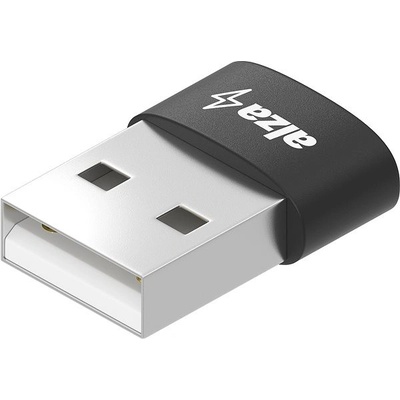 AlzaPower USB-A (M) to USB-C (F) 2.0 černý APW-ADTATC2B – Zboží Mobilmania