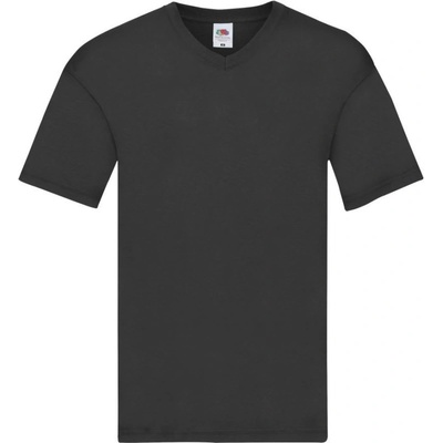 Fruit of the Loom tričko Original V-Neck T výstřihem do V krátký rukáv pánské černé