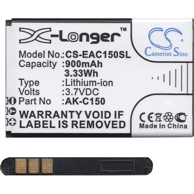 Cameron Sino Li-Ion батерия (3, 7 V / 900 mAh, съвместима с Emporia AK-C150) BLACK CS-EAC150SL (CS-EAC150SL)