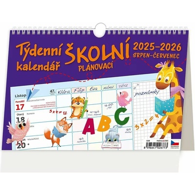 Týdenní školní plánovací 2025/stolní 2026