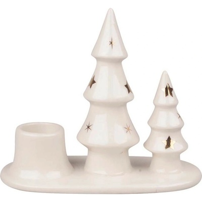Anděl Přerov Svícen stromky porcelánový 12,5 x 10,5 x 6 cm