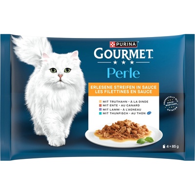 Gourmet Perle 4 x morka kačica jahňacie tuniak 85 g