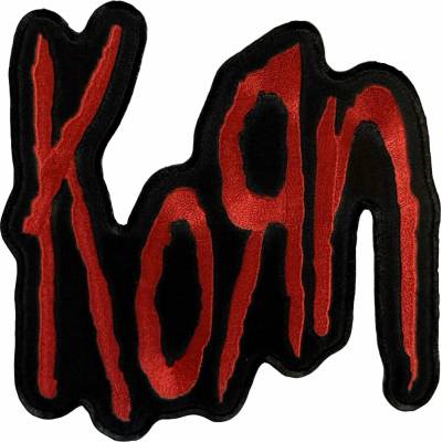 Korn – Red Logo (Woven Patch) (Nažehlovačka)
