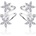 Silenti Jewelry Сребърни обеци "Флора