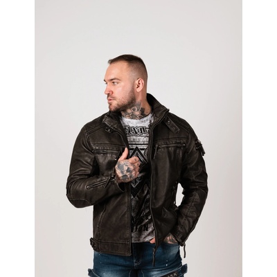 Cipo & Baxx pánska bunda CM223 GREY Sivá