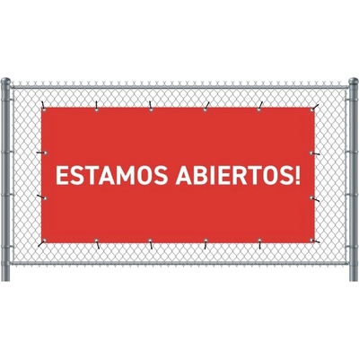 Jansen Display Standardní banner na plototevřeno španělština Červené, 2000 x 1000 mm