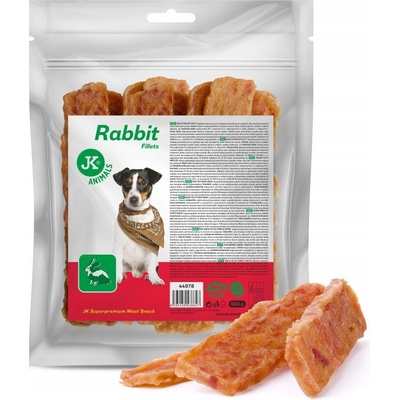 JK Animals Pamlsek filé z králíka měkká přírodní pro psa 500 g