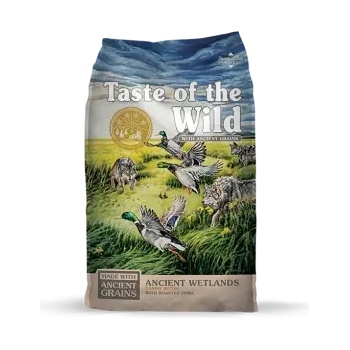 Taste of the Wild Wetlands Canine Formula with Roasted Duck Wetlands Care - суха храна без зърнени култури за кучета с протеини от печена патица за поддържане на здравето и енергията