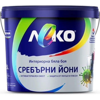 ЛЕКО БОЯ ИНТЕРИОРНА ЛЕКО СРЕБЪРНИ ЙОНИ 3л БЯЛА (4004989)