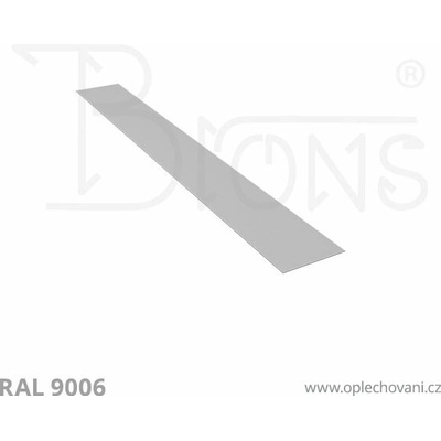 Brons Rovinný plech 250 x 2000 mm stříbrná