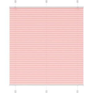 vidaXL Плисирана щора, розова, 120x100 см, ширина на плата 119, 4 см, полиестер (4015436)
