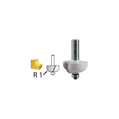Žlábkovací fréza s ložiskem stopka 8mm, 38,1x15,4x58mm, Makita D-48642