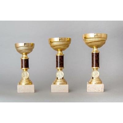 Zlatohnědý sportovní pohár 19 23 cm sada-tri-poharu