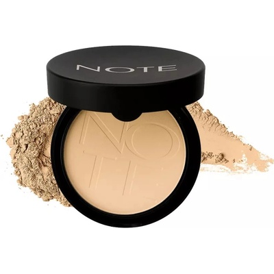 Note Cosmetique Luminous Silk Compact Powder jemný púder 02 Natural Beige 10 g