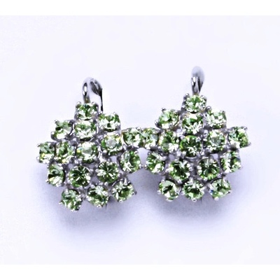 Čištín s krystaly Swarovski Chryzolit květy NK 1342