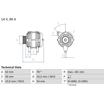 Generátor BOSCH 0 986 042 091 (0986042091)