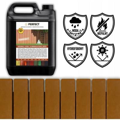 Impregnace na dřevo s barvou PERFECT WOOD 10 L DĄB 120 m2