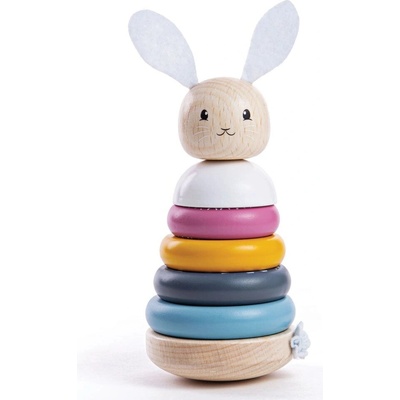 Bigjigs Toys Baby Drevená motorizovaná rozkladacia veža pre králika
