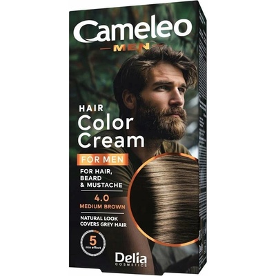 Delia Cameleo Men barva na vlasy 4.0 Medium Brown 30 ml