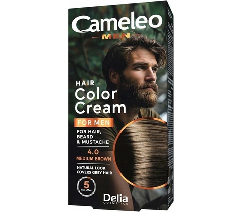 Delia Cameleo Men barva na vlasy 4.0 Medium Brown 30 ml