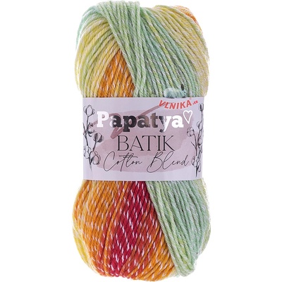 Kamgarn Příze Papatya Batik Cotton Blend Varianta: 1004