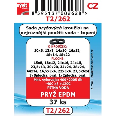 M.A.T. těsnění kroužky gum. T2/262 (37ks) | Zboží Auto