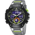 SMAEL Спортен мъжки часовник Smael Unlimited, Хронограф, Двойно време, LED Подсветка, Сив / Черен (SMAEL-8069-GRAY-BLACK) Часовници