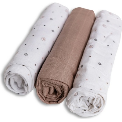 Babymatex Bambusová pleny 70x70 cm hvězdy 3 ks