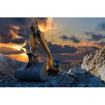 DIMEX ART s. r. o Флизелинов фототапет верижен багер 375 x 250 см