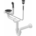 Quadron Сифон Quadron Unique Push to Open с въглеродно черно покритие за гранитни мивки с 1 корито (OP1SS3) Мивка за вграждане