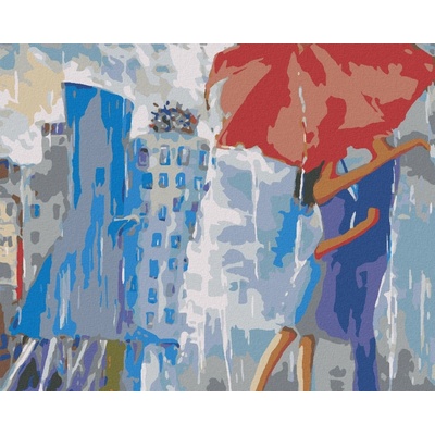 Zuty Malování podle číselMěsto v dešti 100 x 80 cm bez rámu a bez vypnutí plátna 8596530028949